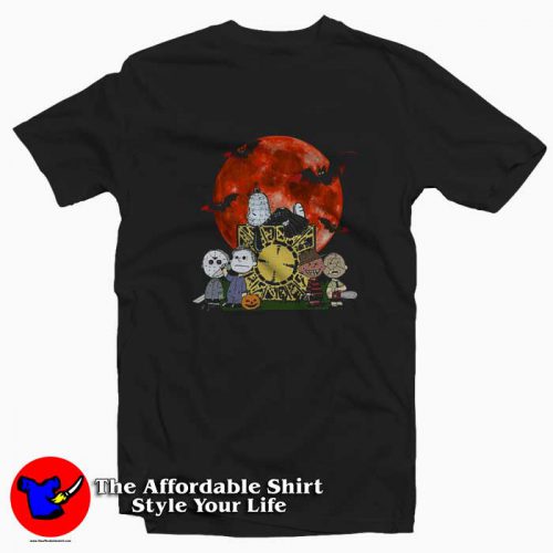 Scary Peanuts Horror Halloween Squad Tshirt 500x500 Scary Peanuts Horror Halloween Squad T shirt On Sale