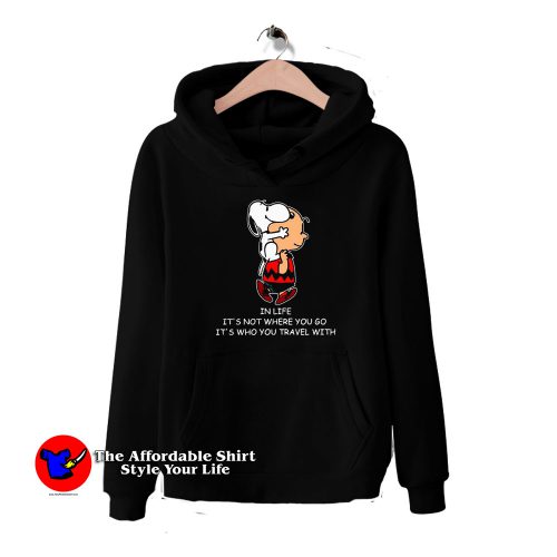 Snoopy And Charlie Brown Its Who You Travel Hoodie 500x500 Snoopy And Charlie Brown It’s Who You Travel Hoodie On Sale