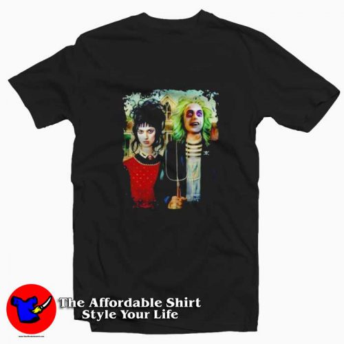 Vintage American Beetlejuice Gothic and Lydia Tshirt 500x500 American Beetlejuice Gothic and Lydia T shirt On Sale