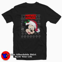 Cute Mickey Mouse Santa Christmas T-shirt