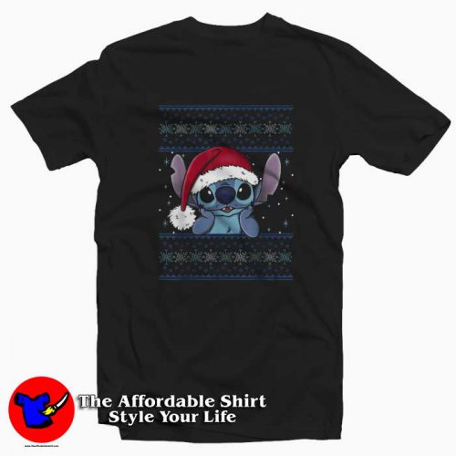 Disney Lilo Stitch Christmas Ugly Tshirt 500x500 Disney Lilo & Stitch Christmas Ugly T shirt On Sale