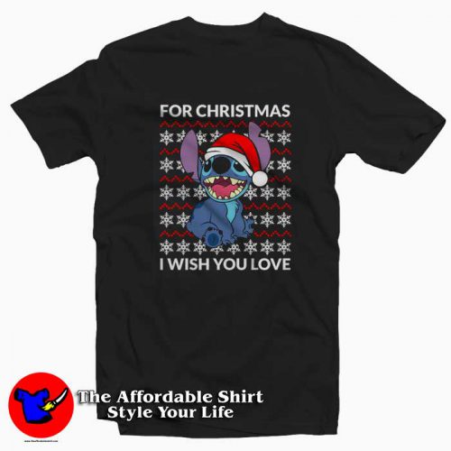 I Wish You Love Lilo and Stitch Christmas Tshirt 500x500 I Wish You Love Lilo and Stitch Christmas T shirt On Sale