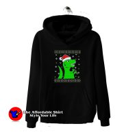 Jurassic Christmas Green Dino Unisex Hoodie