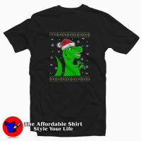 Jurassic Christmas Green Dino Unisex T-shirt