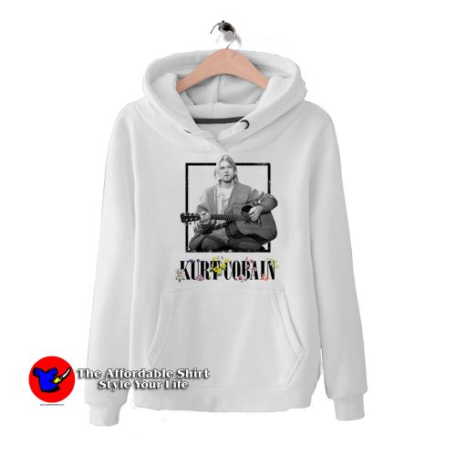 Kurt Cobain Black White Guitar Photo Hoodie 500x500 Kurt Cobain Black & White Guitar Photo Hoodie On Sale