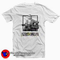 Kurt Cobain Black & White Guitar Photo Tshirt