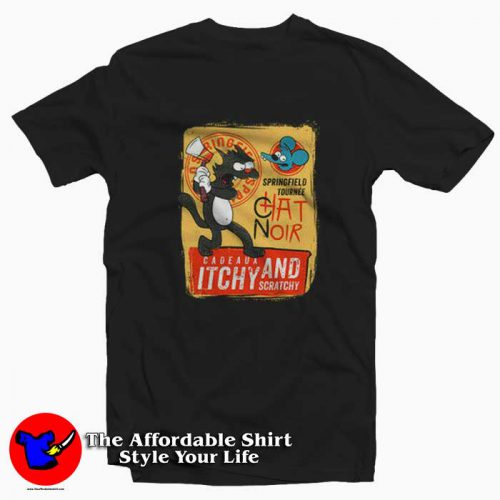 Le Chat Noir Cat Itchy Scratchy Show Tshirt 500x500 Le Chat Noir Cat Itchy & Scratchy Show T shirt On Sale