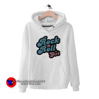 Official Rock n Roll Girl White Unisex Hoodie