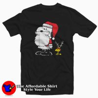 Peanuts Snoopy Woodstock Antlers Santa T-shirt