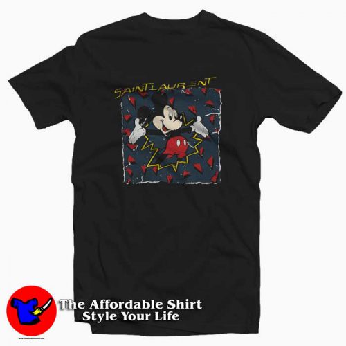 Saint Laurent Mickey Mouse Unisex Tshirt 500x500 Saint Laurent Mickey Mouse Unisex T shirt On Sale