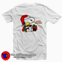 Snoopy Woodstock Peanuts Happy Holidays Tshirt