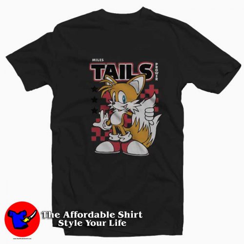 Sonic Miles Tails Prower Charcoal Tshirt 500x500 Sonic Miles Tails Prower Charcoal T shirt On Sale