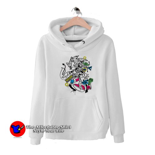 Sonic the Hedgehog Graffiti Hoodie 500x500 Cool Sonic the Hedgehog Graffiti Hoodie On Sale