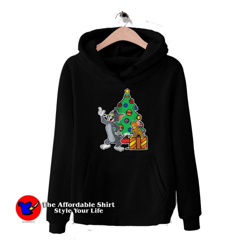 Tom And Jerry Playing Around Christmas Hoodie 500x500 Tom And Jerry Playing Around Christmas Hoodie On Sale