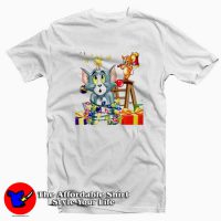 Tom Jerry Cartoon Vintage Christmas Tshirt