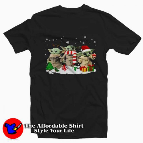 Baby Yoda The Mandalorian Christmas Tshirt 500x500 Baby Yoda The Mandalorian Christmas T shirt On Sale