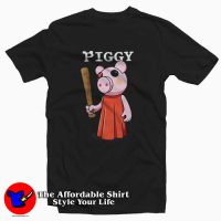 Baseball Bat Piggy Character Unisex T-shirt