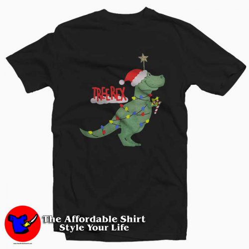 Christmas Tree T Rex Funny Parody Tshirt 500x500 Christmas Tree T Rex Funny Parody T shirt On Sale