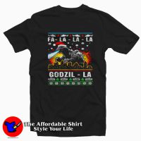 Funny Falalala Godzilla Christmas Unisex T-shirt