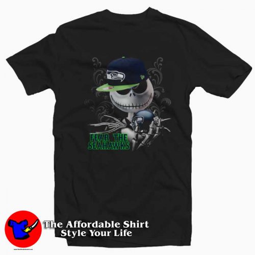 Jack Skellington Fear The Seattle Seahawks Tshirt 500x500 Jack Skellington Fear The Seattle Seahawks T shirt On Sale