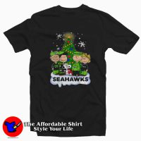 Snoopy Peanuts Seattle Seahawks Christmas T-shirt