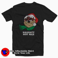 Tasmanian Devil Naughty Not Nice Christmas T-shirt