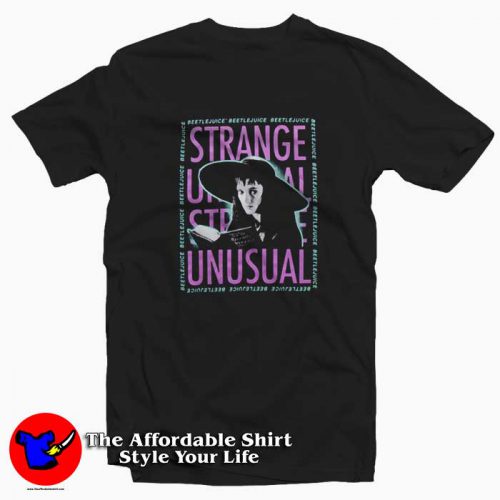 Beetlejuice Strange Unusual Girls T Shirt 500x500 Beetlejuice Strange & Unusual Girls T shirt On Sale