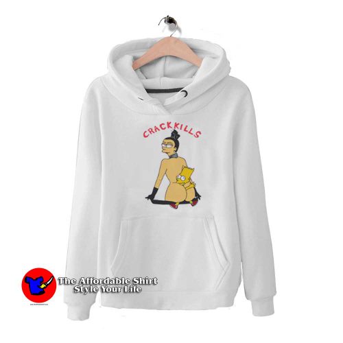 Crack Kills Bart Simpson Funny Unisex Hoodie 500x500 Crack Kills Bart Simpson Funny Unisex Hoodie On Sale