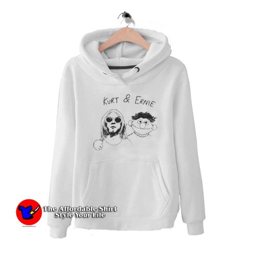 Funny Kurt Cobain And Ernie Unisex Hoodie 500x500 Funny Kurt Cobain And Ernie Unisex Hoodie On Sale