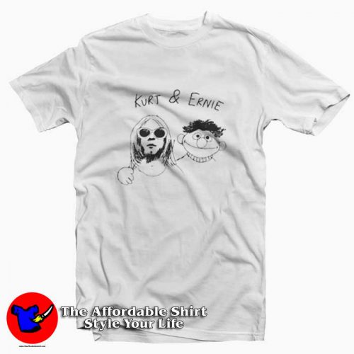 Funny Kurt Cobain And Ernie Unisex T Shirt 500x500 Funny Kurt Cobain And Ernie Unisex T shirt On Sale