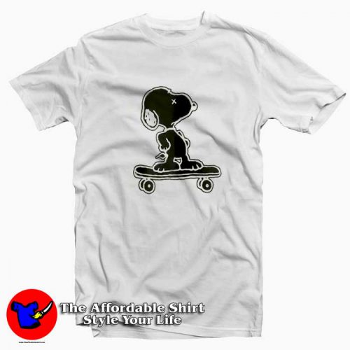 KAWS x Uniqlo x Snoopy Skateboarding T Shirt 500x500 KAWS x Uniqlo x Snoopy Skateboarding T shirt On Sale