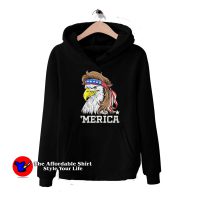 Merica Bald Eagle Patriotic Funny Hoodie