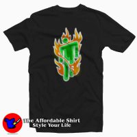 Billie Eilish Flaming Neon Official Logo T-shirt