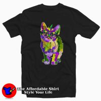 Cat Wearing Carnival Mask Mardi Gras T-shirt