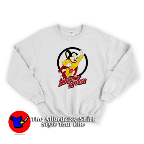 Funny Mighty Mouse Superhero Unisex Sweatshirt 500x500 Funny Mighty Mouse Superhero Unisex Sweatshirt On Sale