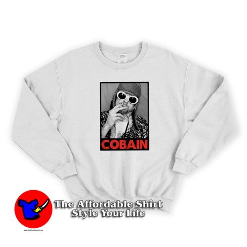 Nirvana Kurt Cobain Smoking Portrait Sweatshirt 500x500 Nirvana Kurt Cobain Smoking Portrait Sweatshirt On Sale