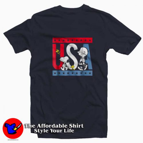 Peanuts Snoopy Americana USA Unisex T Shirt 500x500 Peanuts Snoopy Americana USA Unisex T shirt On Sale