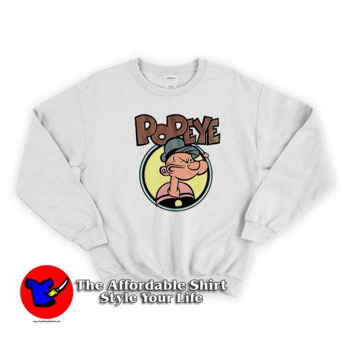 Popeye The Sailorman Halftone Comic Sweatshirt 500x500 Popeye The Sailorman Halftone Comic Sweatshirt On Sale