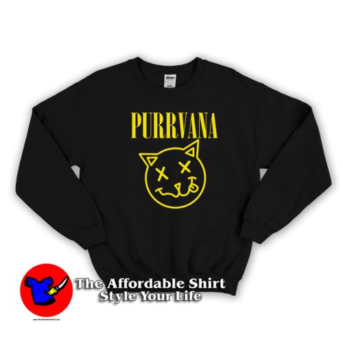 Purrvana Kitty Nirvana Parody Unisex Sweatshirt 500x500 Purrvana Kitty Nirvana Parody Unisex Sweatshirt On Sale