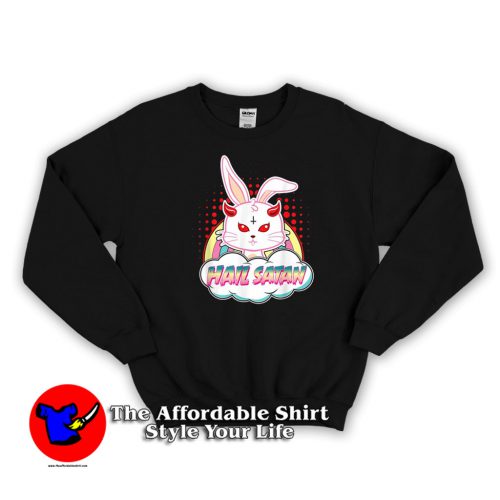 Rabbit Hail Satan Easter Demonic Baphomet Sweatshirt 500x500 Rabbit Hail Satan Easter Demonic Baphomet Sweatshirt On Sale