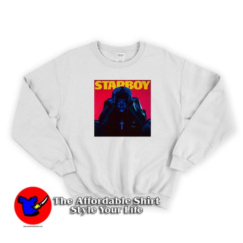 The Weeknd Starboy Album Cover Unisex Sweatshirt 500x500 The Weeknd Starboy Album Cover Sweatshirt On Sale