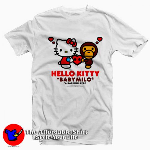 A Bathing Ape Baby Milo x Hello Kitty T Shirt 500x500 A Bathing Ape Baby Milo x Hello Kitty T shirt On Sale