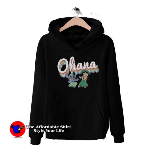 Disney Lilo Stitch Rainbow Ohana Crew Hoodie 500x500 Disney Lilo & Stitch Rainbow Ohana Crew Hoodie On Sale