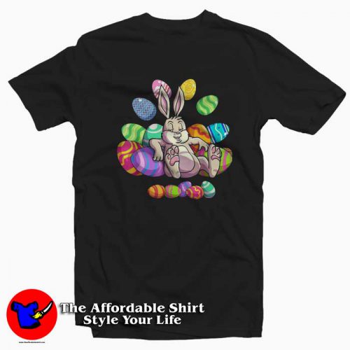 Easter Lazy Bunny Colorful Eggs Unisex T Shirt 500x500 Easter Lazy Bunny Colorful Eggs Unisex T shirt On Sale