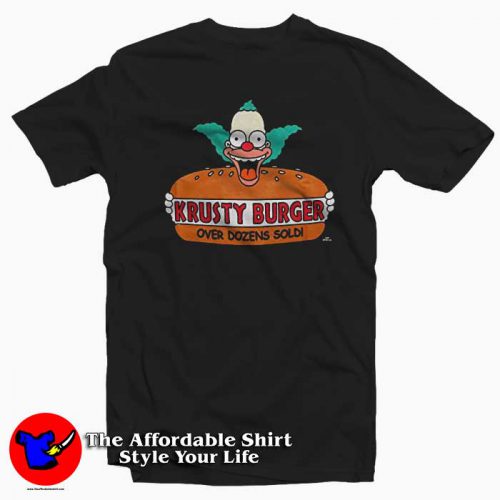 The Simpsons Krusty Burger Logo Unisex T Shirt 500x500 The Simpsons Krusty Burger Logo Unisex T shirt On Sale