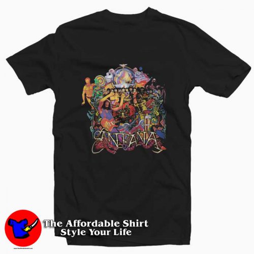 Carlos Santana Early RockRoll Vintage T Shirt 500x500 Carlos Santana Early Rock&Roll Vintage T shirt On Sale