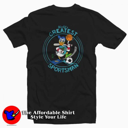 Disney Donald Duck Sportsman Fathers Day T Shirt 500x500 Disney Donald Duck Sportsman Father's Day T shirt On Sale