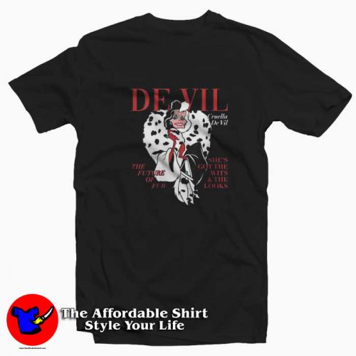 Disney Villains Cruella De Vil Magazine Cover T Shirt 500x500 Disney Villains Cruella De Vil Magazine Cover T shirt On Sale