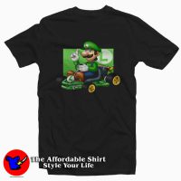 Luigi Mario Kart Funny Cartoon Vintage Unisex T-shirt