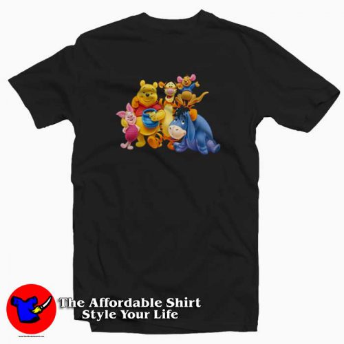 Winnie The Pooh Piglet Eeyore Kanga Tigger T Shirt 500x500 Winnie The Pooh Piglet Eeyore Kanga Tigger T shirt On Sale